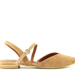 Slingback Flora Beige, Cuoio