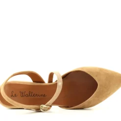 Slingback Flora Beige, Cuoio