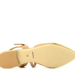 Slingback Flora Beige, Cuoio