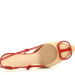 Slingback Hella Beige, Rosso