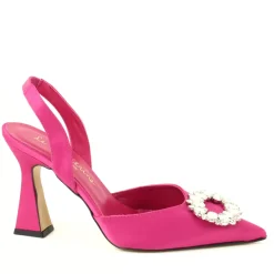 Slingback Satin Fucsia, Rosa